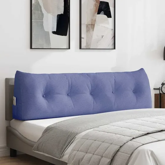 vidaXL Rygpude Jeans blå 160 x 24 x 50 cm