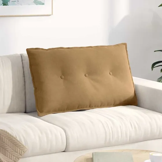 vidaXL Rygpude Brun 80 x 50 cm Cordfløjl
