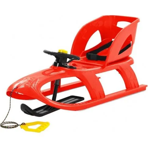 UdenMærke kælk med sæde og rat 102,5x40x23 cm rød