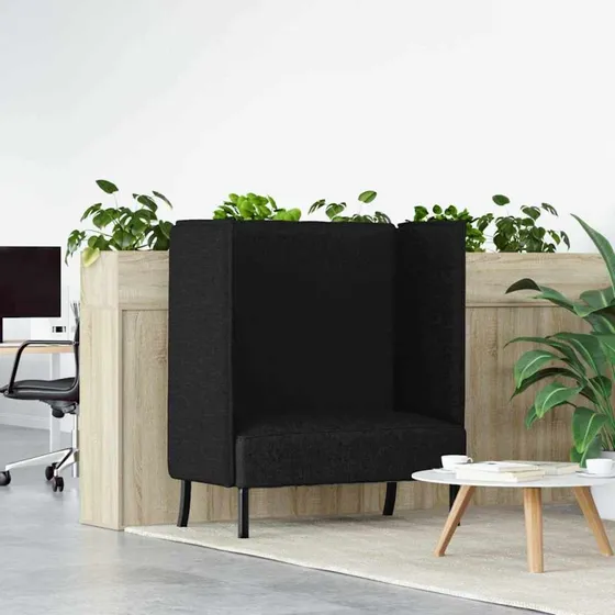 vidaXL Højryg Sofa 101 cm Sort Stof
