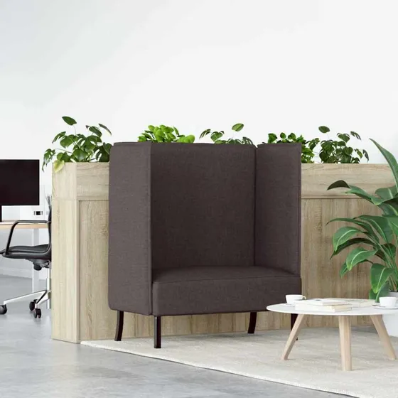vidaXL Højryg Sofa 101 cm Mørkebrun Stof