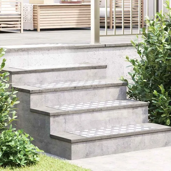 vidaXL Trappe Tredje 2 stk Sølv 70 x 30 cm Aluminium