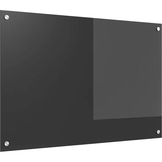 vidaXL Køkkenbacksplash Mørkegrå 90x60 cm hærdet glas