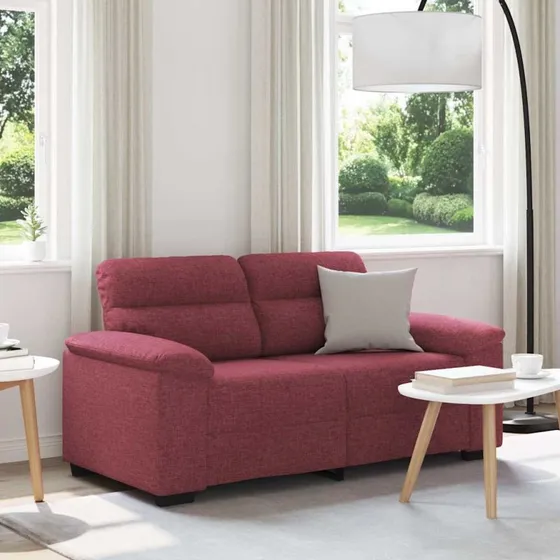 vidaXL 2-personers sofa 160x81x84 cm vinrød stof