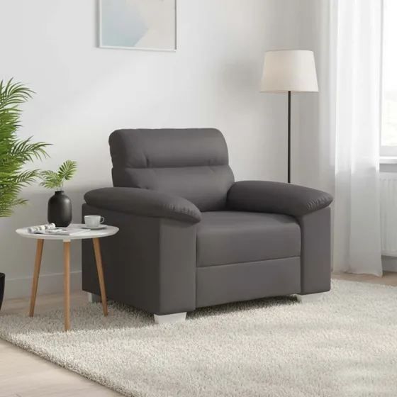 vidaXL Lænestol 100x81x84 cm Kunstlæder Grå