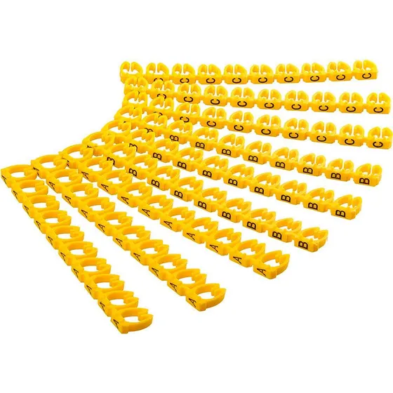 Goobay 72518 Kabelmarkører Gul PVC 90 stk