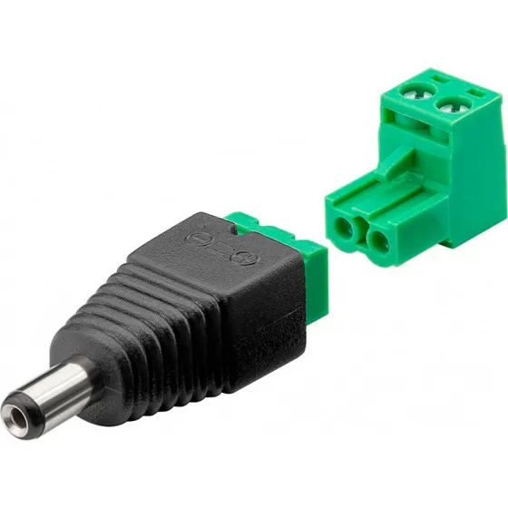 Goobay 76744 2-pin DC Terminal Block Kabel, Sort
