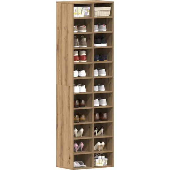vidaXL Skoreol 54x34x183 cm Konstrueret Træ Kunsteg