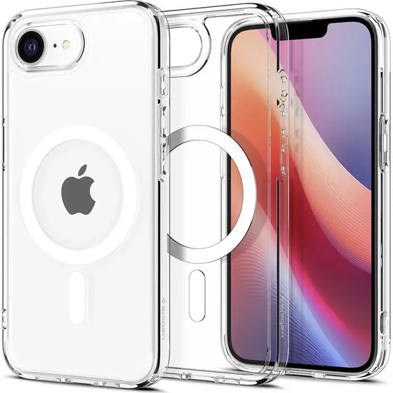 Spigen Crystal Hybrid MagSafe - klar hvid - iPhone 17e/16e