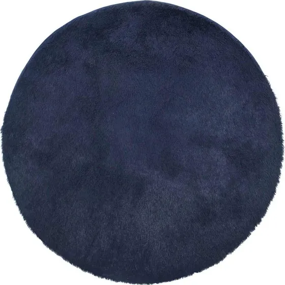 vidaXL Navarra Shaggy Gulvtæppe 120x120 cm Marineblå