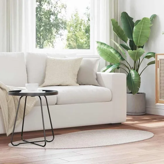 vidaXL Områdetæppe Sandfarvet 80 x 150 cm Polyester