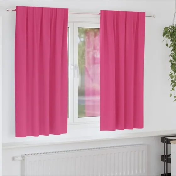vidaXL Mørklægningsgardiner 2 stk, Lys Pink, 175 x 140 cm