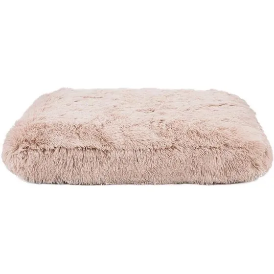 Fluffy Hundepude Beige 74x52 cm – Ekstra blød & tyk