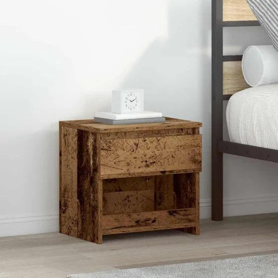 vidaXL Sengebord 40x30x39 cm Konstrueret Træ Antikt Træ