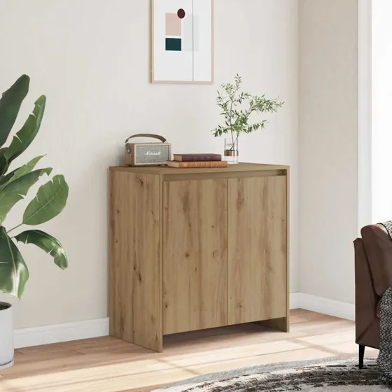 vidaXL Skænk 70x41x75 cm Konstrueret Træ Hvid