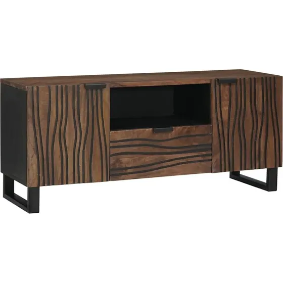 vidaXL TV-enhed med skuffe i valnød 105 x 33 x 46 cm