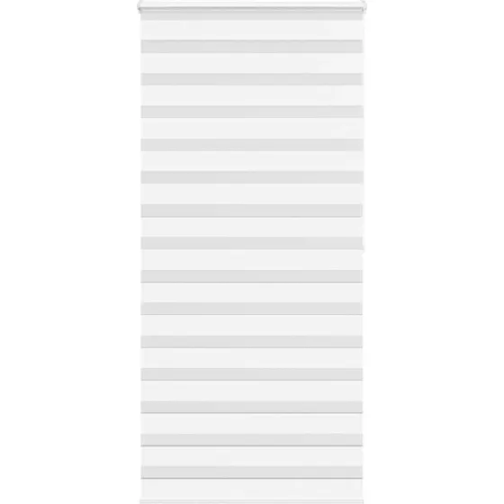 vidaXL Zebragardin Hvid 95x200 cm, 100% Polyester