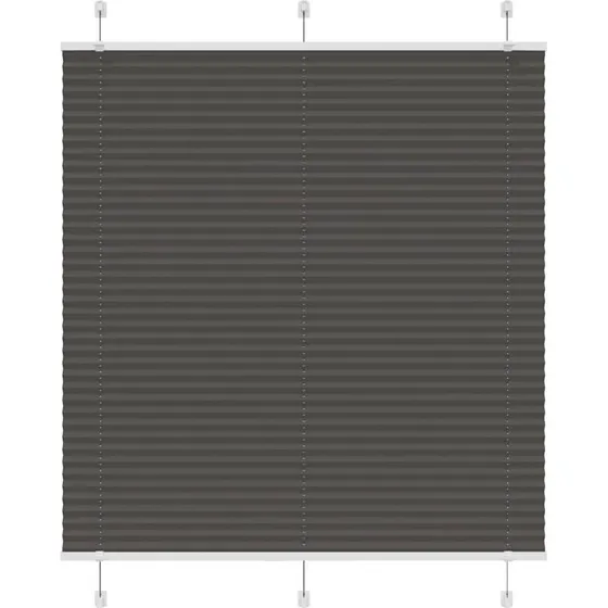 vidaXL Plisségardin Sort 120x150 cm, 119,4 cm stofbredde, polyester