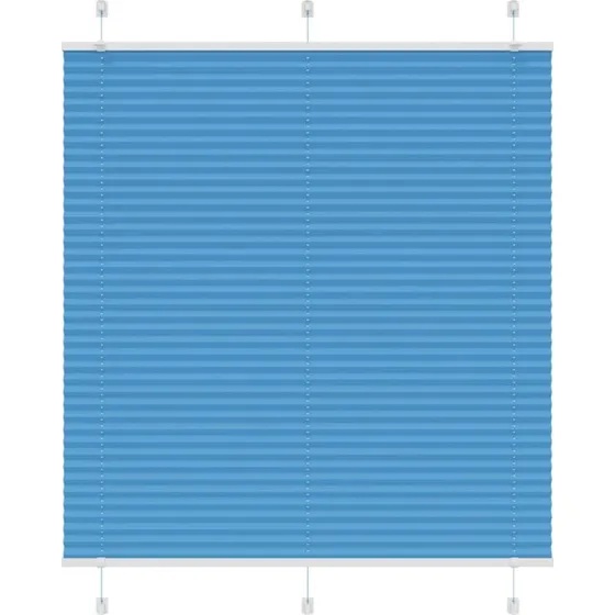 vidaXL Plisségardin Blå 120x150 cm, 100% Polyester