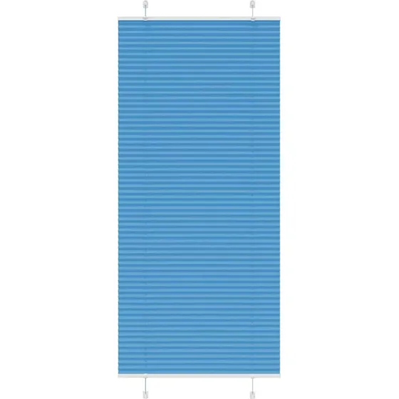 vidaXL Plisségardin Blå 90x200 cm, 89,4 cm Stofbredde, Polyester