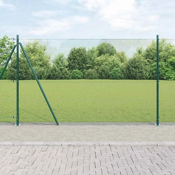 vidaXL Hegnspæl Grøn 1,4 x 10 m Stål