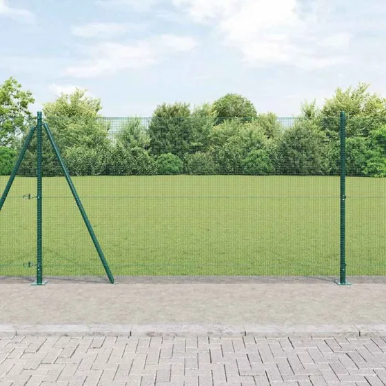 vidaXL Hegnspæl Grøn 1,2 x 50 m Stål