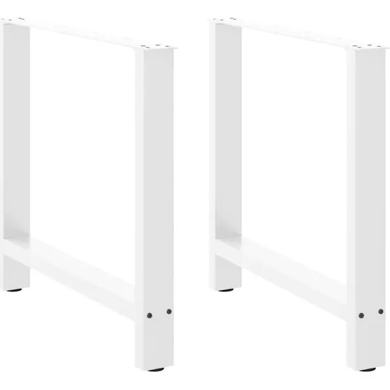 vidaXL Spisebordsben Hvide 2 stk. 80x(72-73) cm Stål