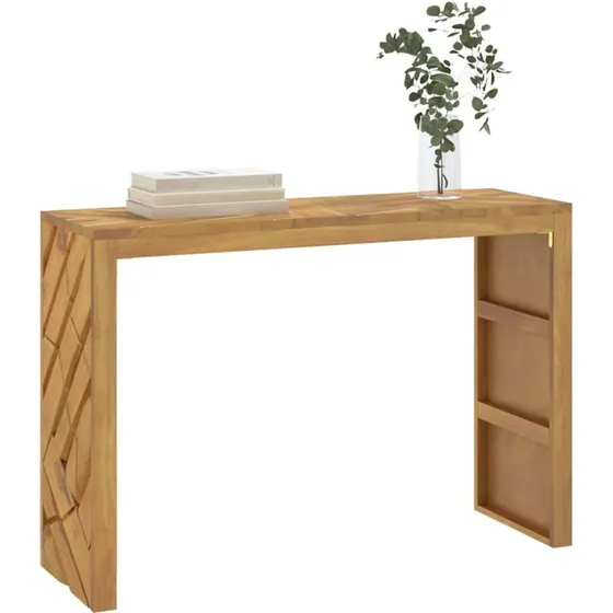 vidaXL Konsolbord 110x35x75 cm massivt teaktræ