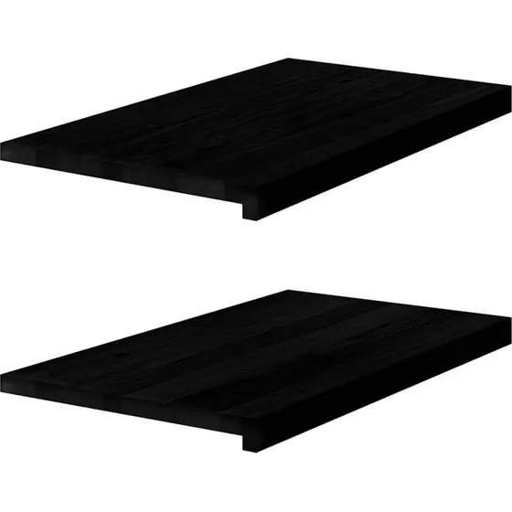 vidaXL Vindueskarme 2 stk, mørkebrun, 70x40x2 cm, massivt egetræ