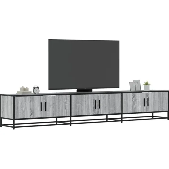 vidaXL Tv-bord 240x35x41 cm konstrueret træ grå Sonoma-eg