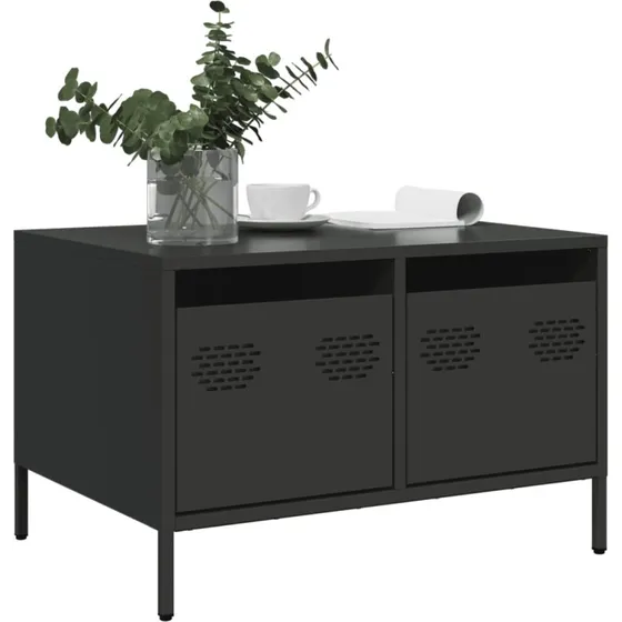 vidaXL tv-bord 68x50x43,5 cm koldvalset stål sort