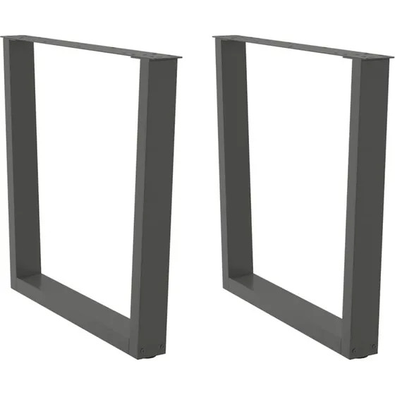 vidaXL Spisebordsben V-Form 2 stk. Antracit 90 x (72-73,3) cm Stål