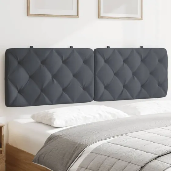vidaXL Gavlpude 152 cm Velour Mørkegrå