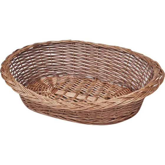 vidaXL Hundekurv 50 cm pileflet naturfarvet