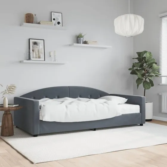 vidaXL Daybed med madras 100x200 cm mørkegrå