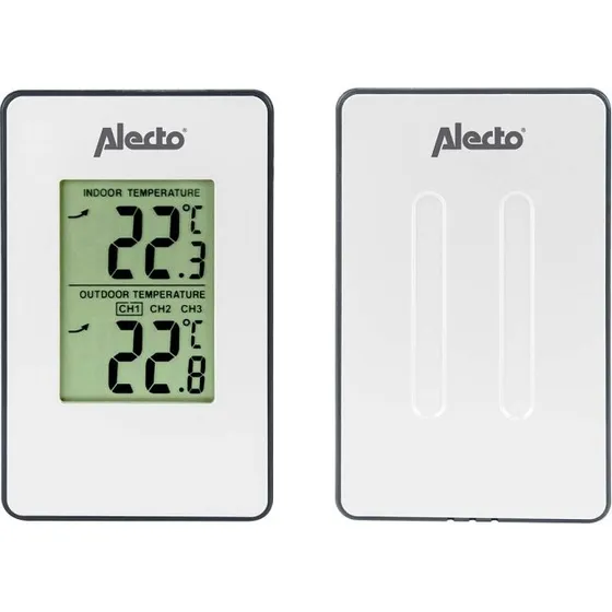 Alecto WS-1050 Vejrstation med trådløs sensor, hvid