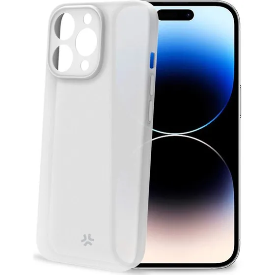 Celly SPACE Super tyndt etui til iPhone 15 Pro, hvid