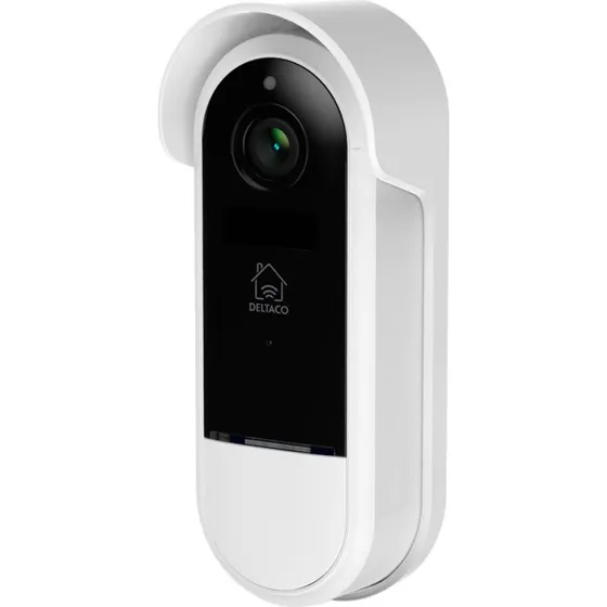 Deltaco WiFi Dørklokkekamera SH-DB02, hvid/sølv, IP65