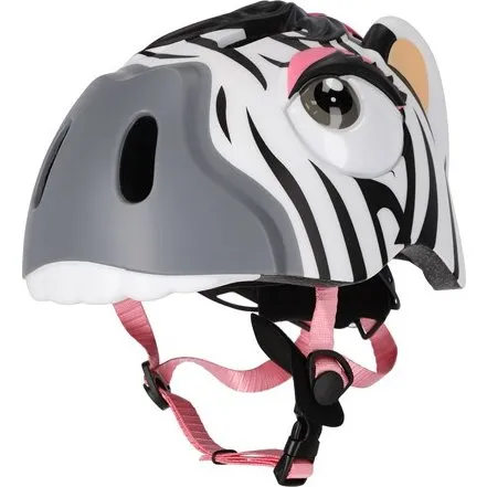 Crazy Safety Zebra Cykelhjelm til Børn 3-7 år - Sort/Hvid