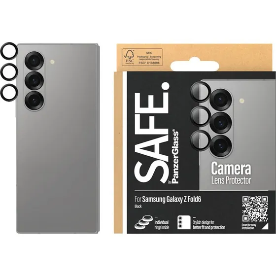 SAFE by PanzerGlass Objektivbeskyttelse for Samsung Galaxy Z Fold6, Sort