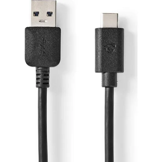 Nedis USB-C til USB-A kabel 2 m, 60 W, nikkelpladeret