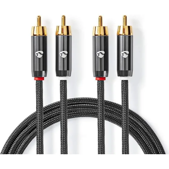 Nedis Profigold RCA Audio Kabel 2,00 m Guldplateret