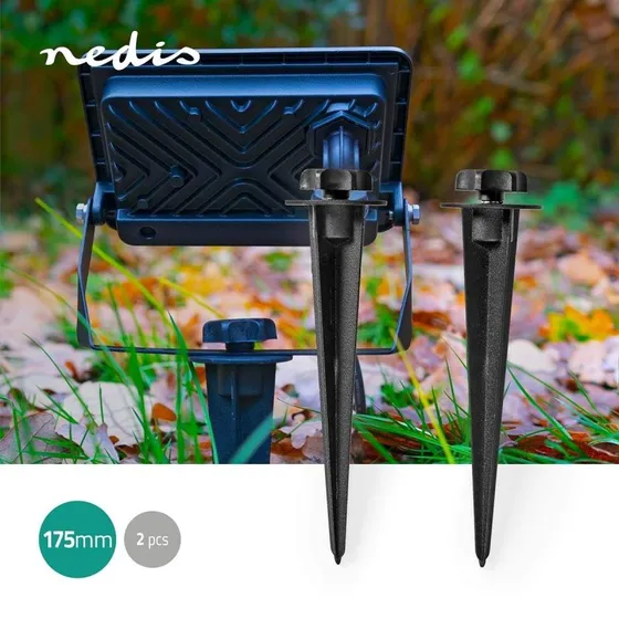 Nedis FLMT10BK2 Jordspyd 2 stk. Aluminium Sort