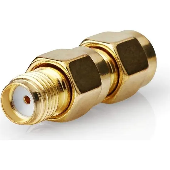 Nedis CSGB02111GD SMA Hånd-til-Hun Adapter, 2 stk., Guldplateret, 50 Ohm