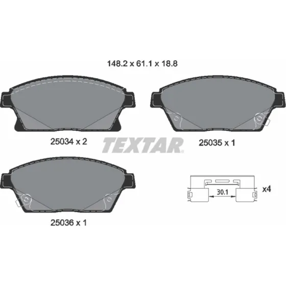 TEXTAR 2503401 Bremseklodser