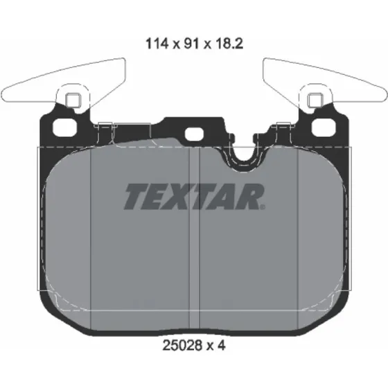 TEXTAR Bremseklodser 2502801, for BMW med Brembo-caliper, blå