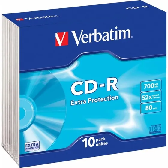 Verbatim CD-R 52x 700MB 10 Pack Slim Case