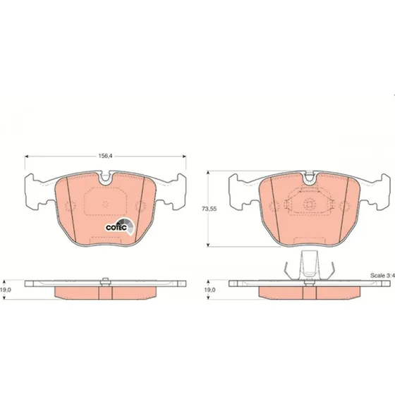 TRW Bremseklodser GDB1261 for BMW & Alpina