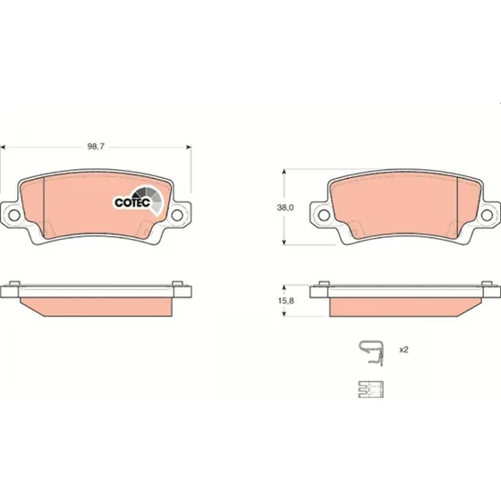 TRW Bremseklodser GDB3289 for Toyota Corolla