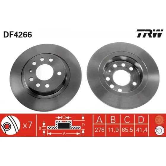 TRW Bremseskive DF4266
